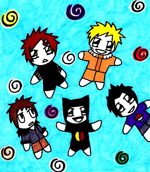 Naruto Chibis by Gaara-sGirl