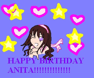 HAPPY BIRTHDAY ANITA!!! =3 by GaaraLover