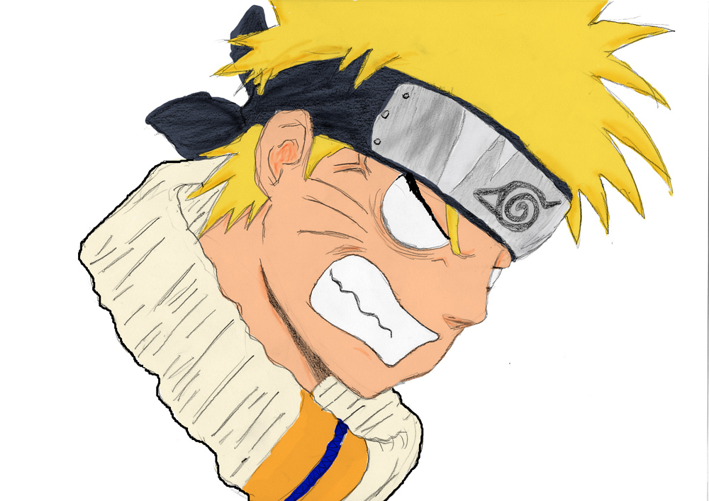 Pissed naruto coloured by Gaara_Fan