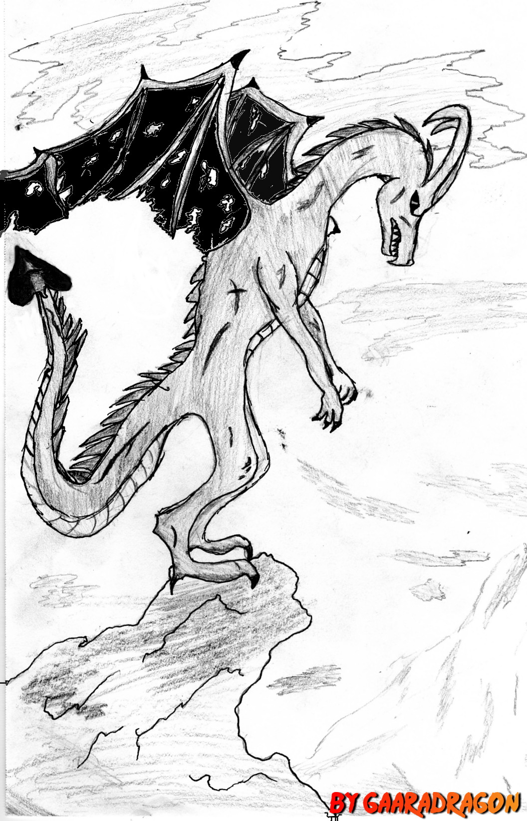 Battle Scarred Dragon by Gaaradragon