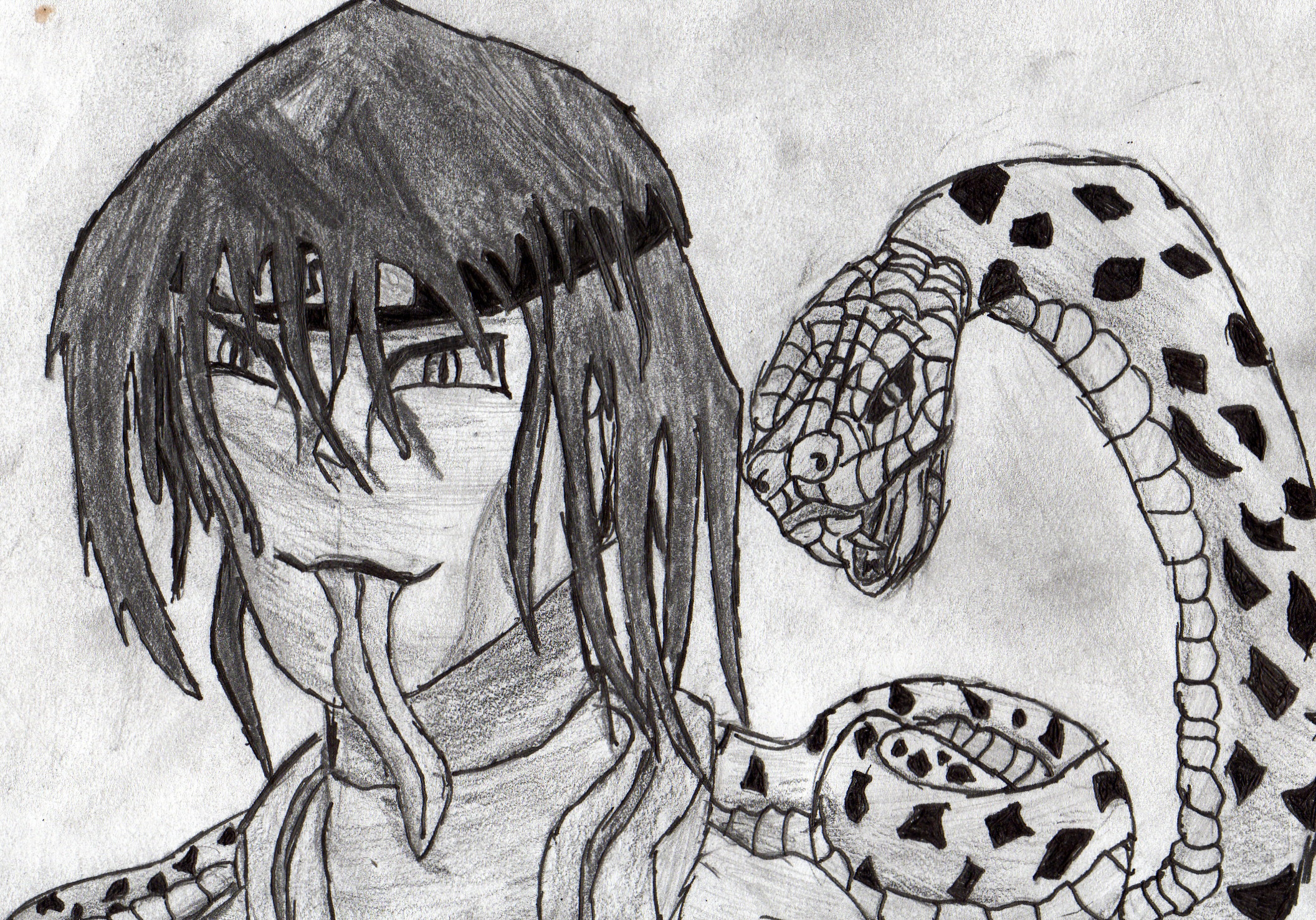 Orochimaru&amp; snake by Gaaradragon