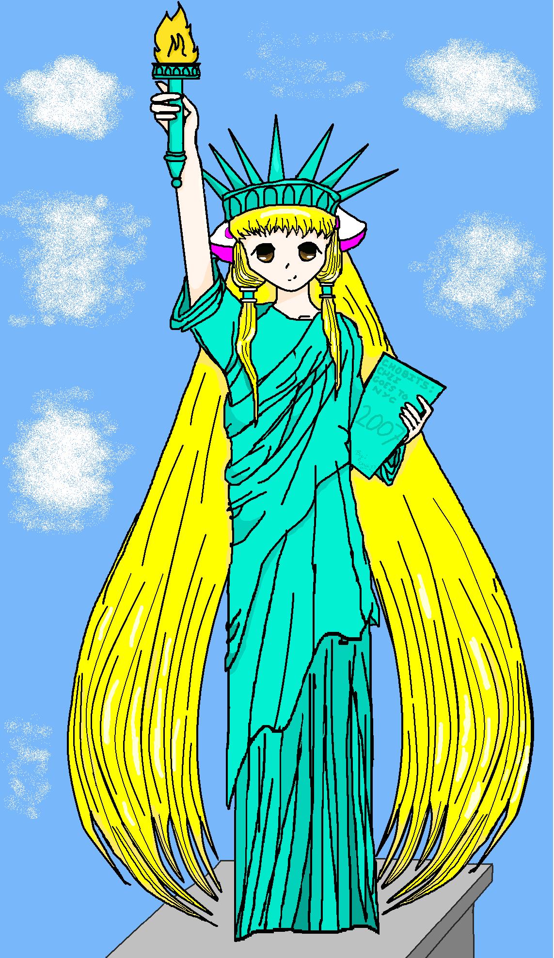 Chii as a Statue of Liberty by Gabriella23