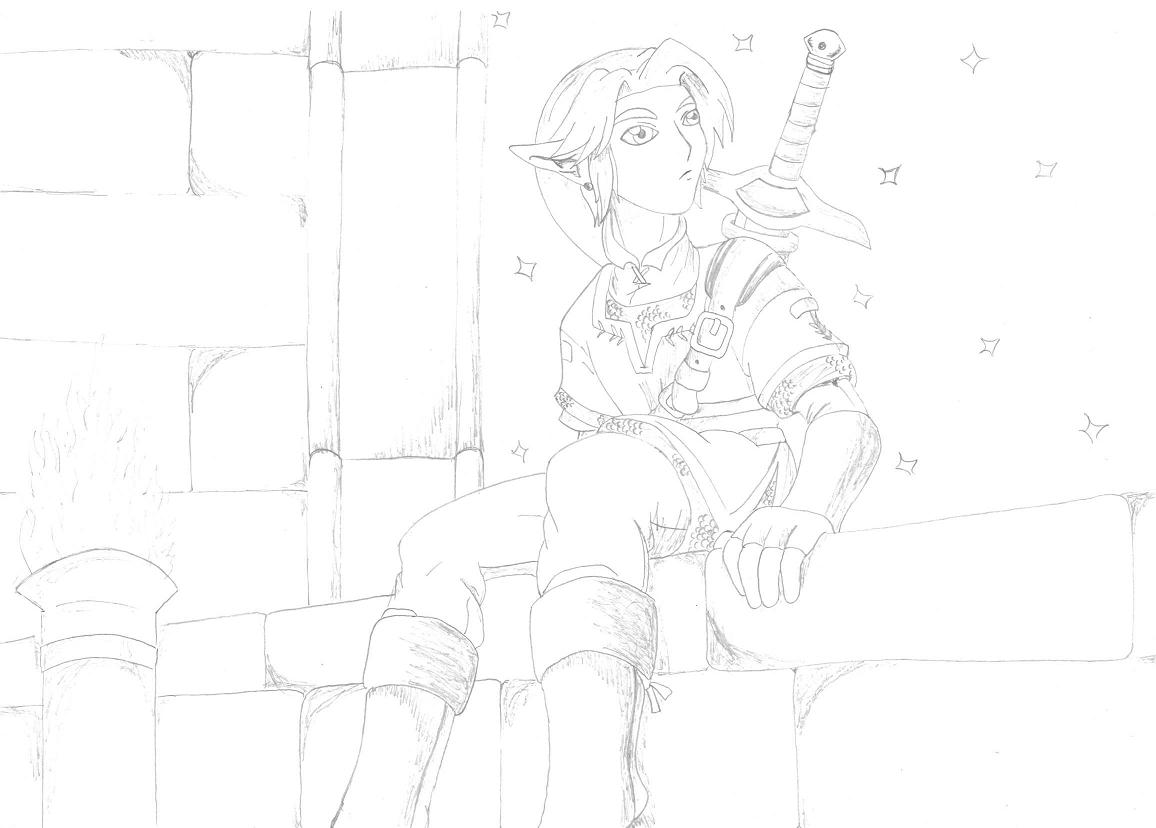 Link on a Ledge by Galaxialconda