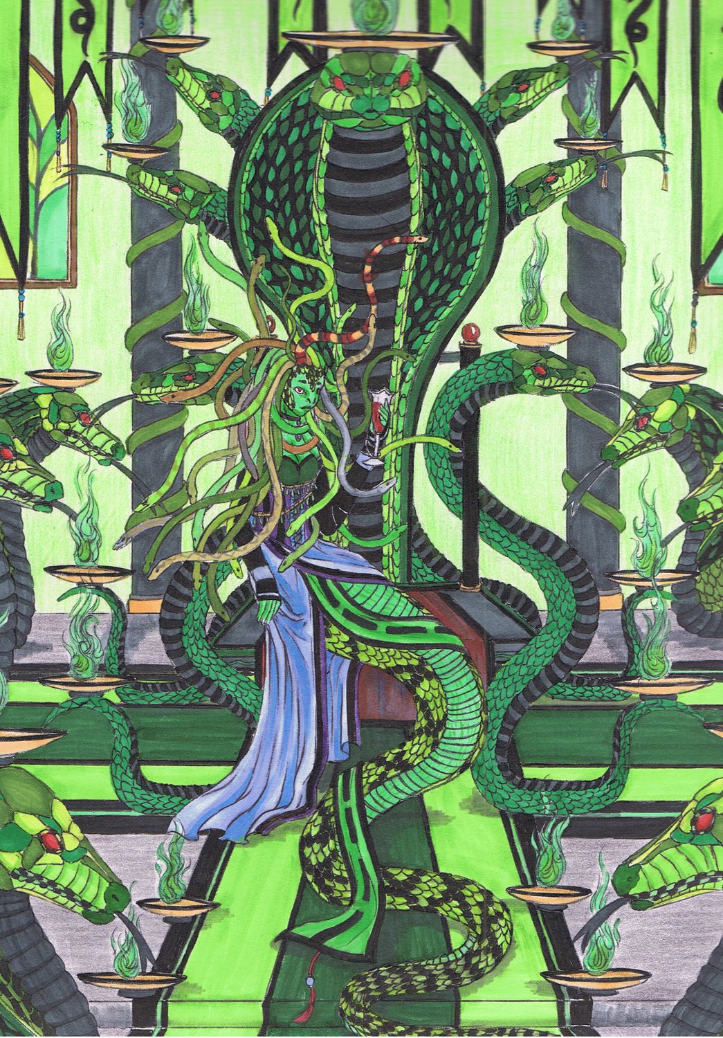 Mesusa - Queen of serpents by Ganjamira