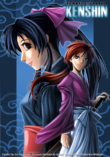 Kenshin & Kaoru fanart by Gaudiamo