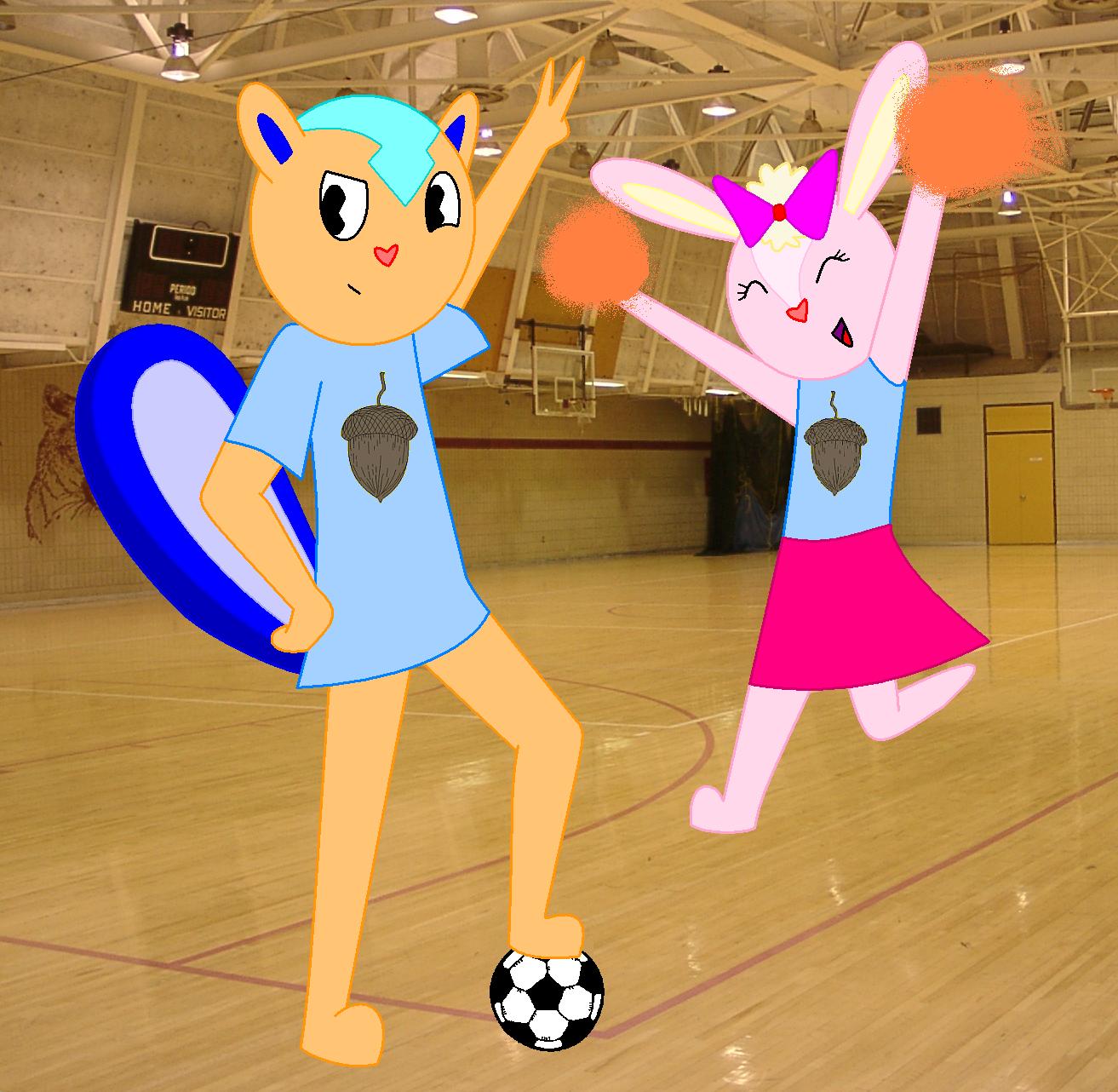 SoccerPlayer and Cheerleader by GavImp