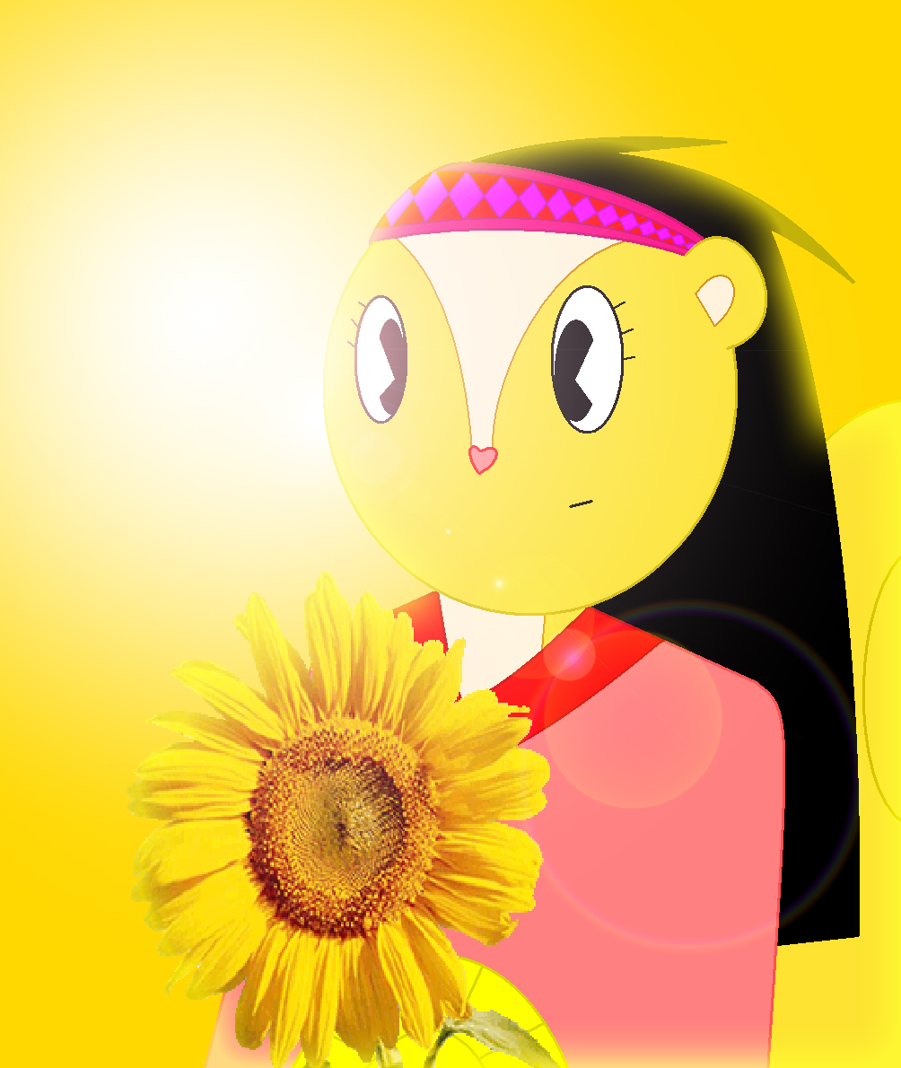 Nina loves Sunflowers by GavImp
