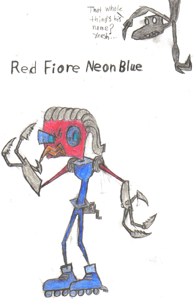Red Fiore Neon Blue by Geckon_Lord_of_geckos