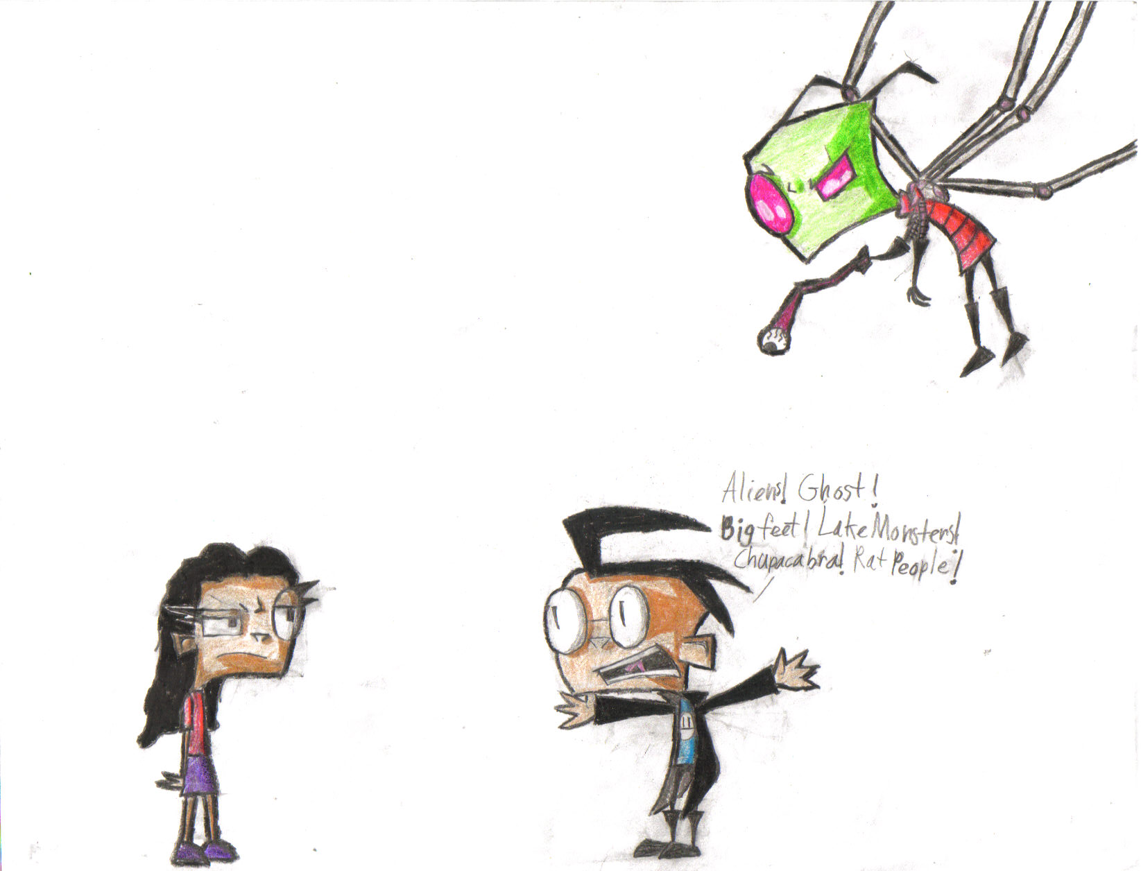 Dib's rambling, Zim spying (for Invader Mira) by Geckon_Lord_of_geckos