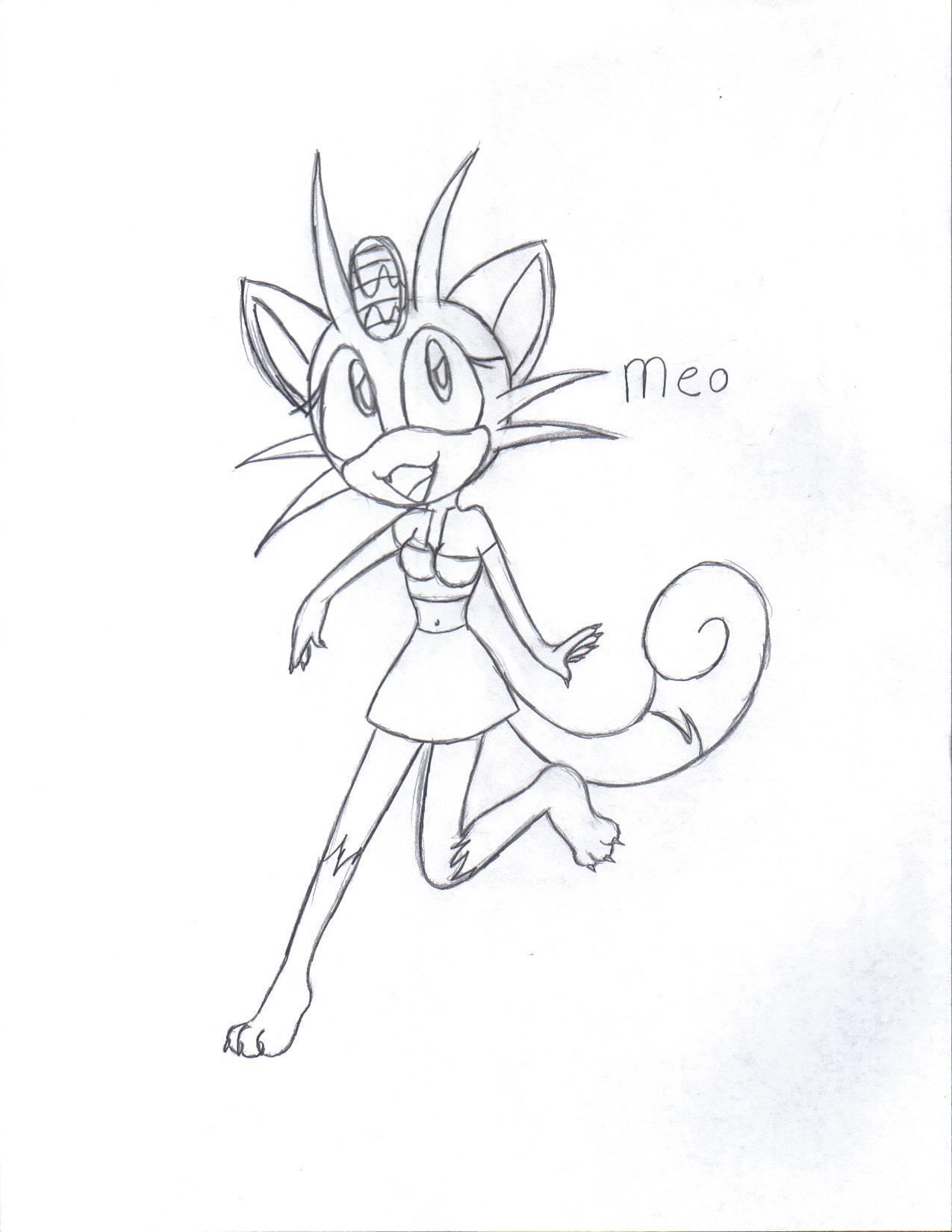 Meo the meowth in Sonic style by GemWist