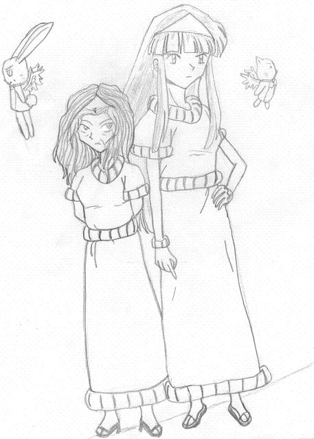 Genkai and Kyoko: Frilly??? by Genkai_Shinigami