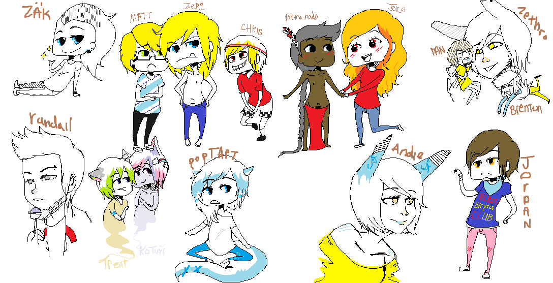 my ocs not all of em by Gerardway2008