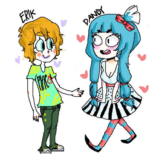 drawing me and phie pie made together by Gerardway2008