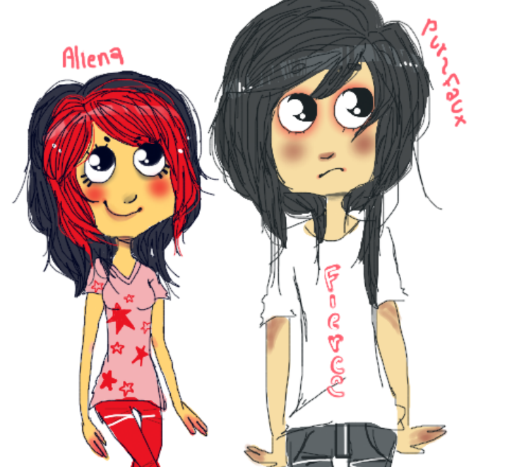 aliwna and pur~faux c: by Gerardway2008