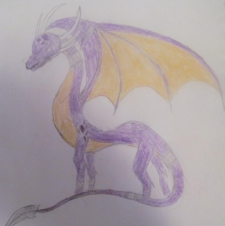 Zero The Purple Dragoness, Full Body (Drawn) by GhostHunter94