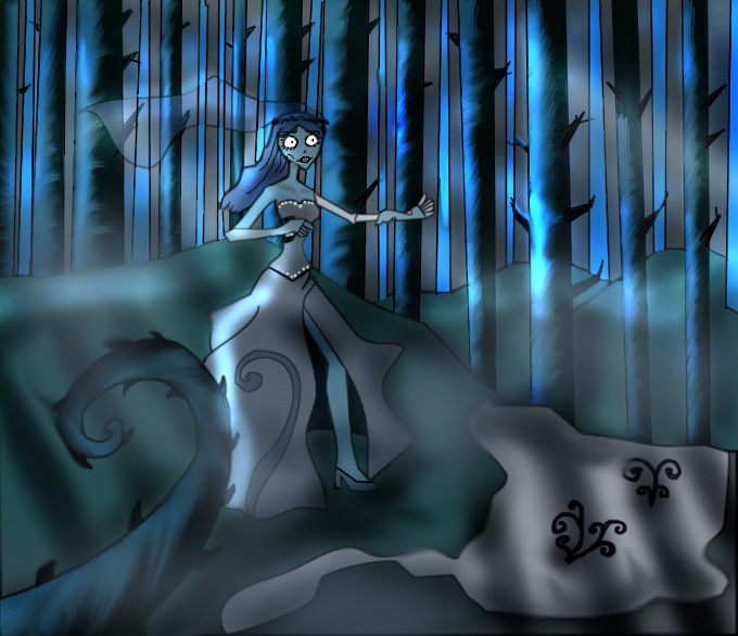 The Corpse Bride in the forest by Ghost_Girl