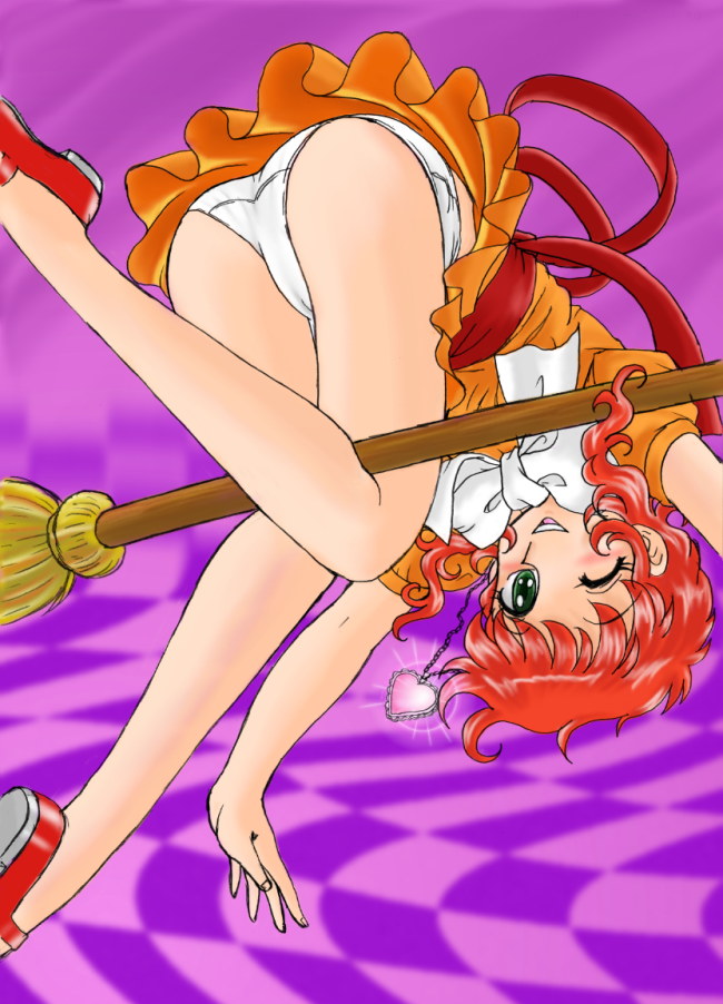 Meg makes somersault on a broom of magic. by GingaHiiragi