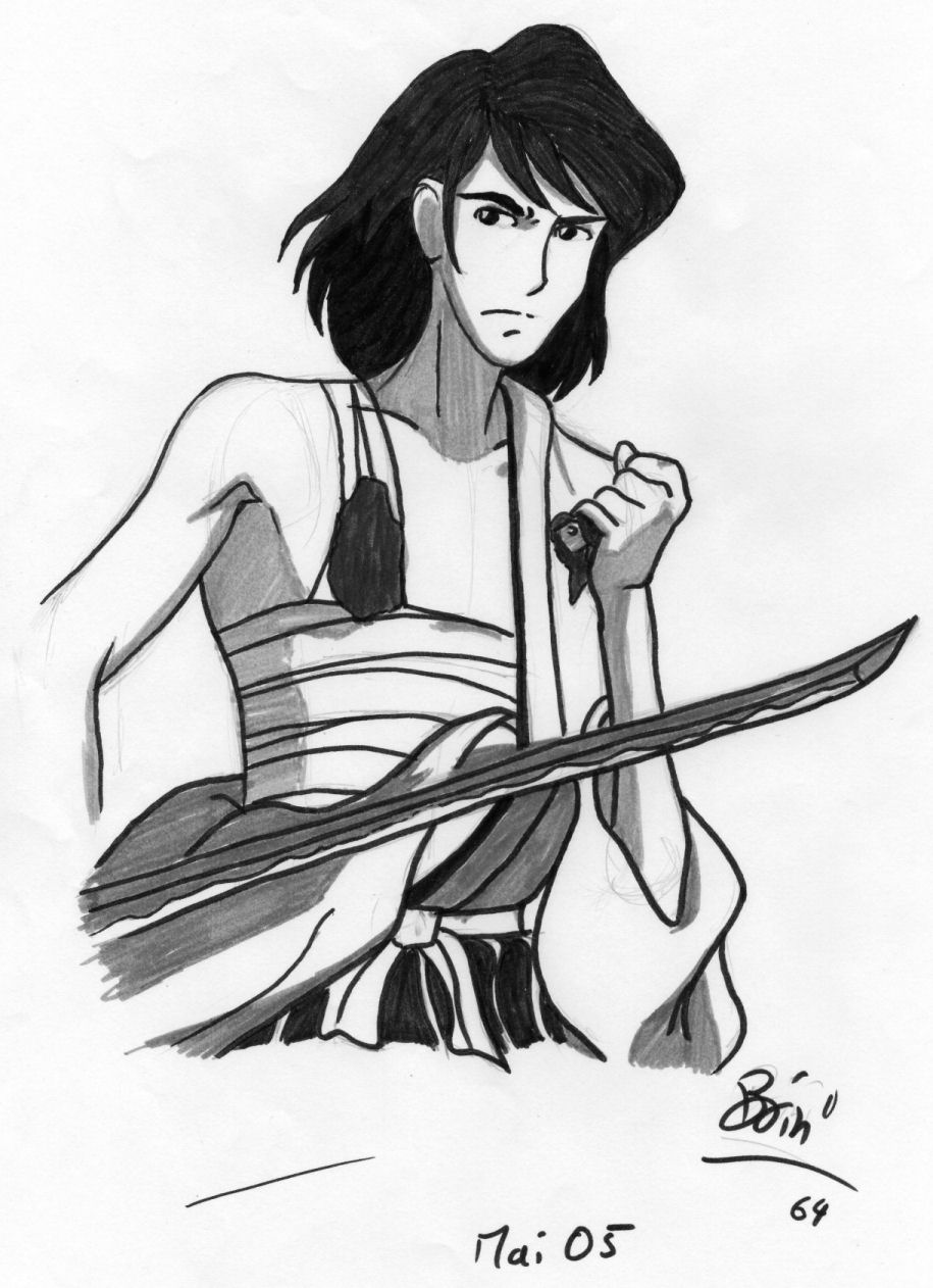Goemon with a knife (*ouch*) by Goemon14th