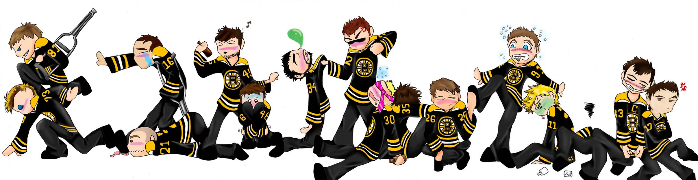 the 08-09 boston Bruins party by GoetheFaust