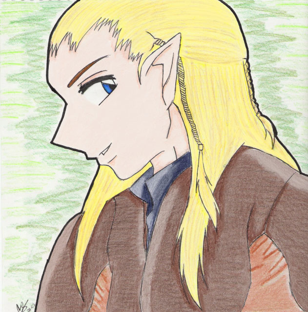 Anime-ish Legolas(colored) by Gonna-Chan