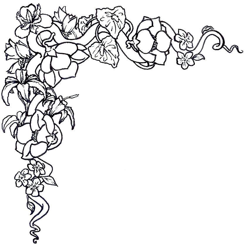 free flower border clip art. Flower Border Clip Art