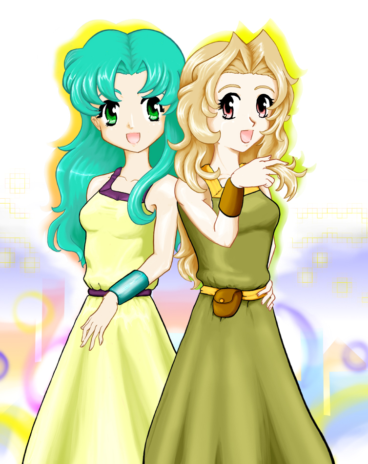 Aurora and Sayen! taaaablet! by GothamEyes
