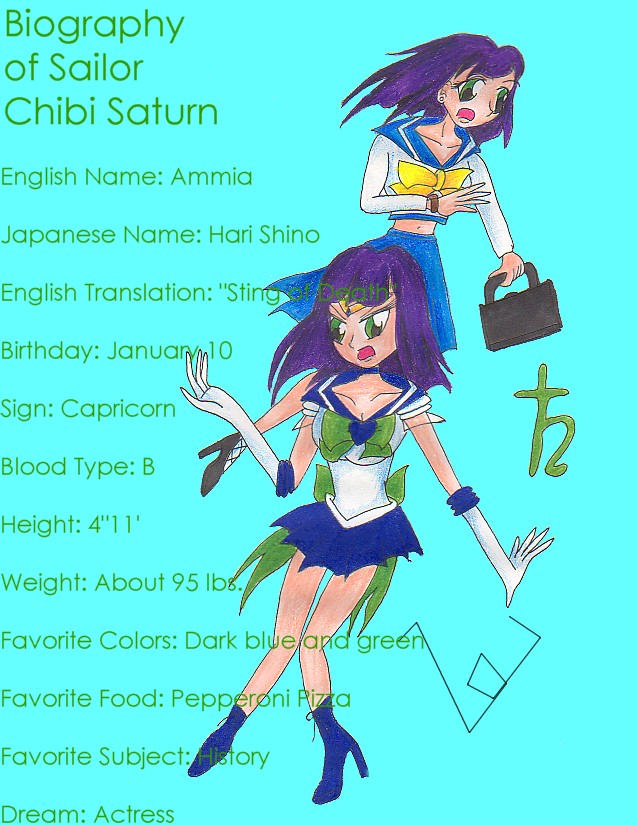 Biography of Sailor Chibi Saturn by GothicDancer