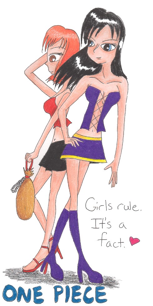 Girls Rule-Nami and Robin by GothicDancer