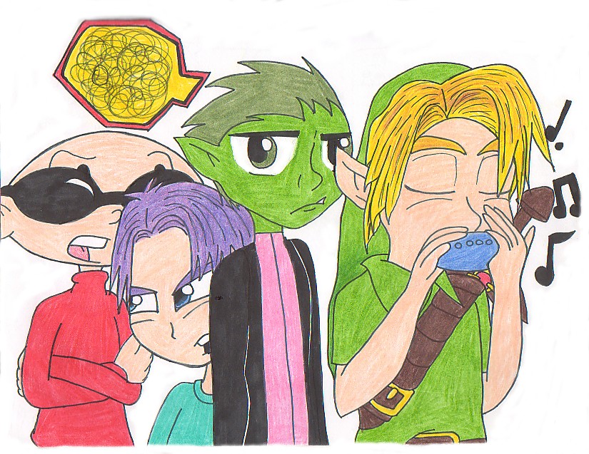 Numbah1, Trunks, Beast Boy, AND Link by GothicDancer