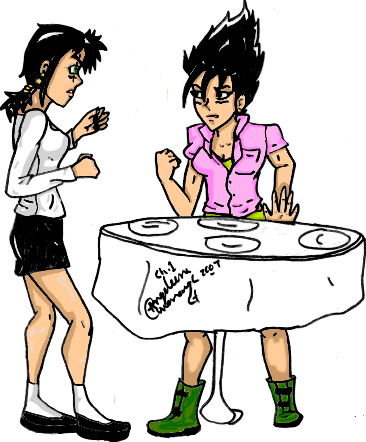 Gender: Yamcha and Vegeta by Gothicthundra