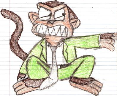 Evil Monkey in the closet by GreenDayRulez