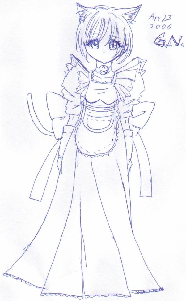 Catgirl maid by GreenNinja