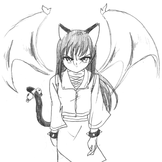 Darkness elemental catgirl by GreenNinja