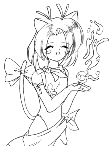 Water elemental catgirl by GreenNinja