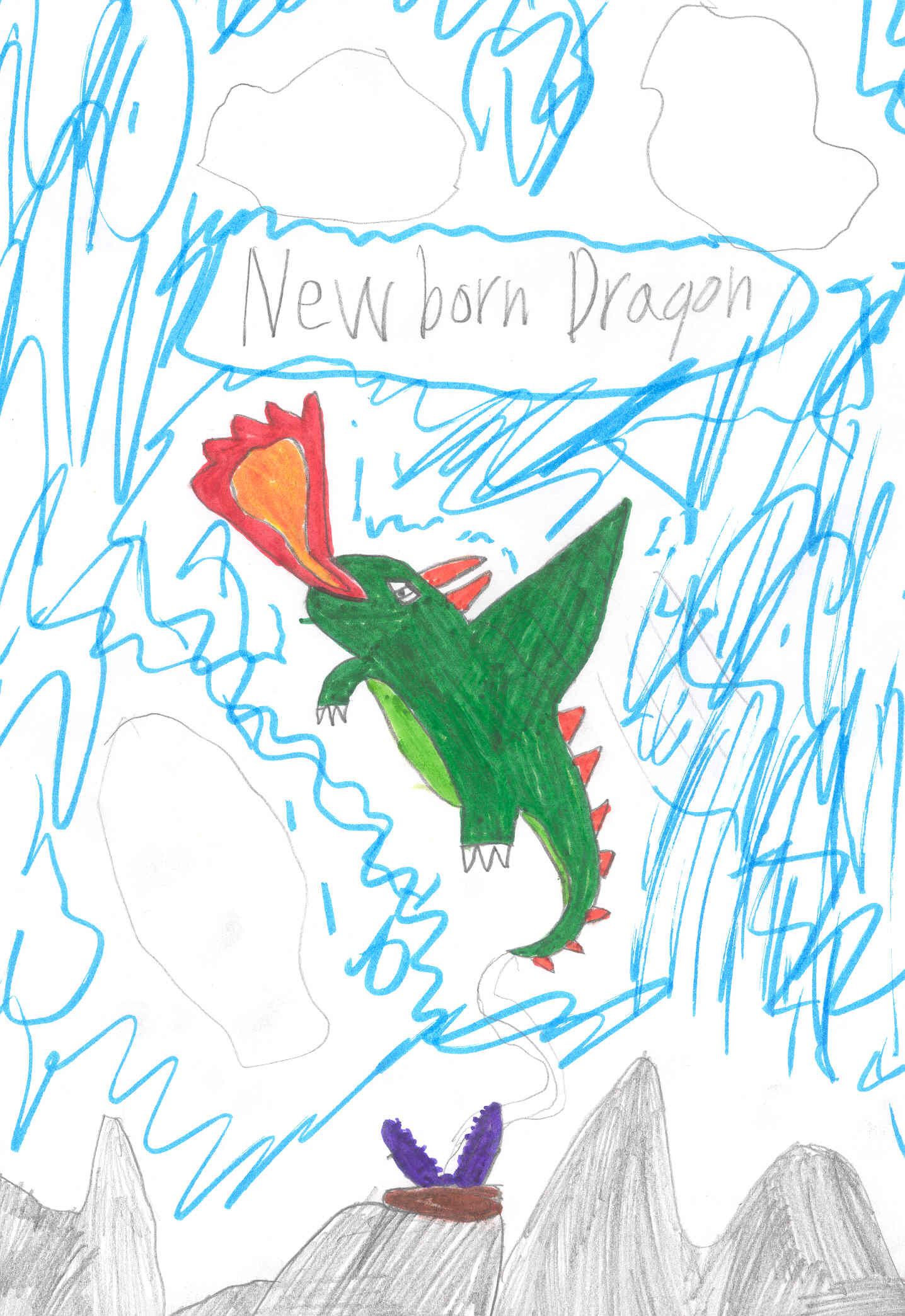 New born dragon by Green_Metalic_Devil