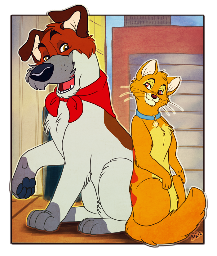 Dodger and Oliver by Greykitty
