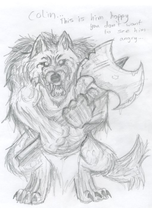 Colin the  Werewolf by Greywolfen