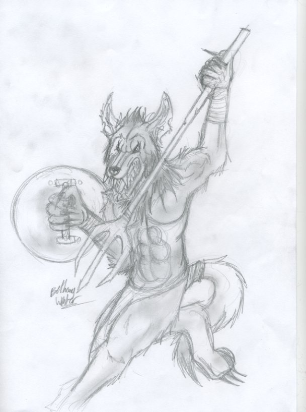 Werewolf Warrior thing by Greywolfen