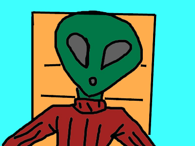 Handsom Alien in an attractive turtleneck by GrievousPark