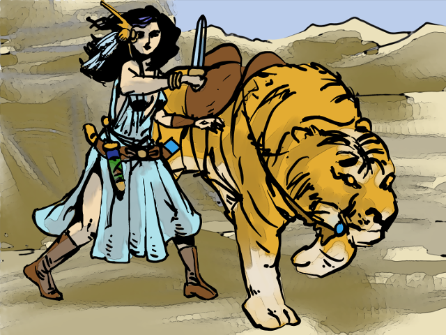 Tiger Girl of Mars by Grok