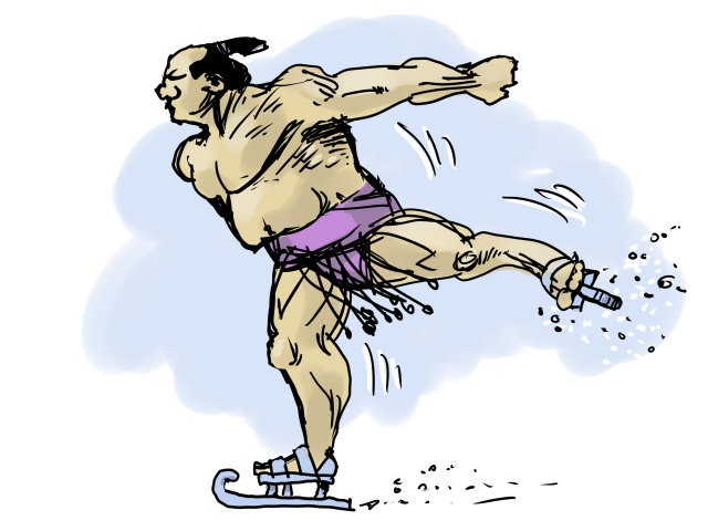 Sumo Figure Skating by Grok