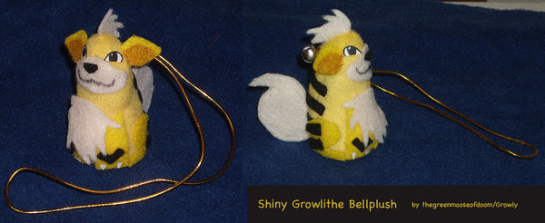 Shiny Growlithe Bellplush by GrowlyBear