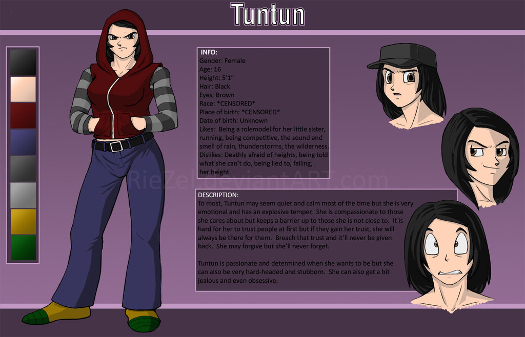 Tuntun character sheet by GrumpyBoo