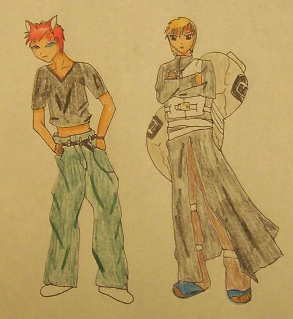 Crossover Gaara and Kyou by Guardian_angel