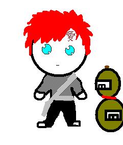 Chibi Gaara done on paint by Guardian_angel