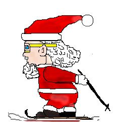 Skiing Santa by Guardian_angel