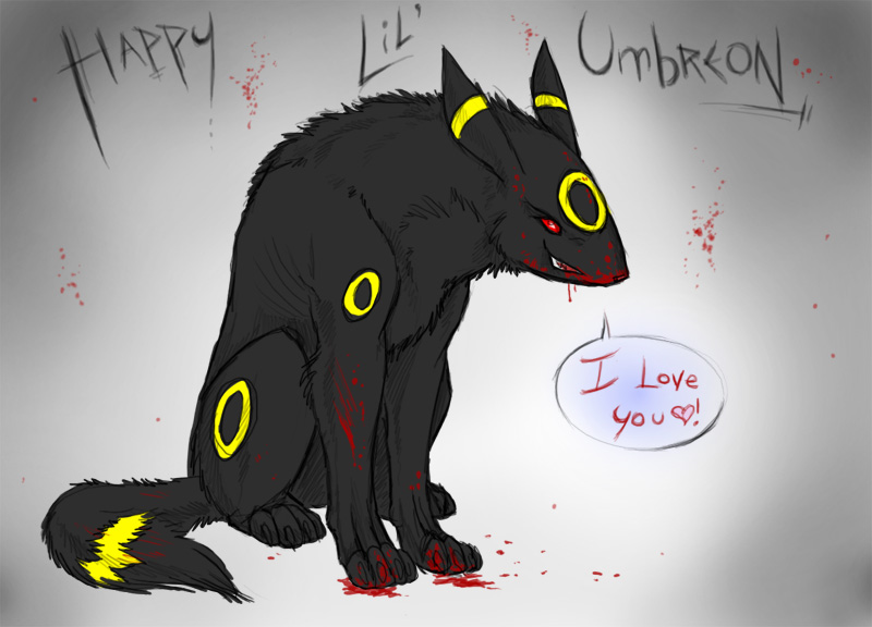 Happy Lil Umbreon by Guardianofire