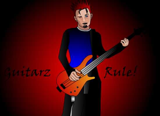 Punker guy with Guitar by GuitaristPunk