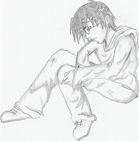 Keitaro: Sad & Thinking by Gunner_Yuna