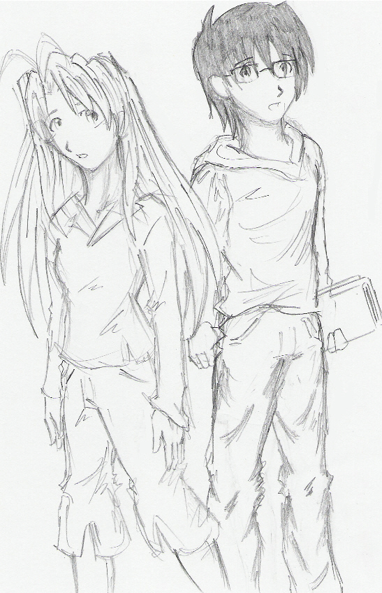 Naru & Keitaro by Gunner_Yuna